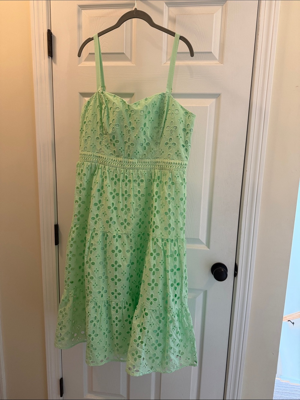 NWOT Lilly Pulitzer Mint Green Eyelet Spaghetti-Strap Sundress